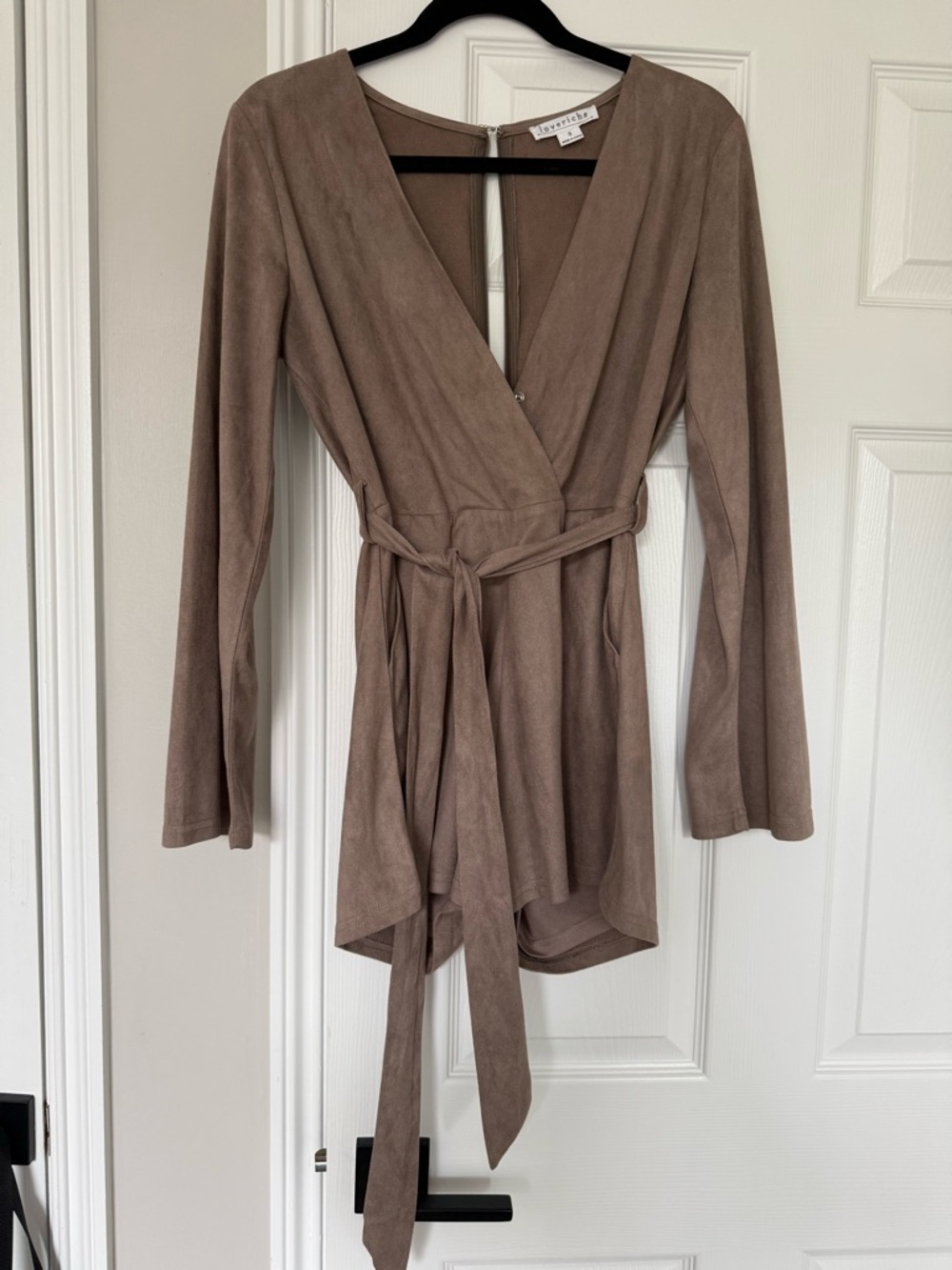 Love Riche Taupe Wrap Romper